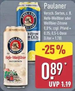 Aldi Nord Paulaner Hefe-Weißbier Angebot