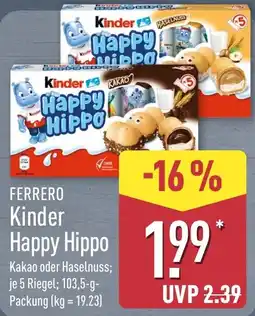 Aldi Nord FERRERO Kinder Happy Hippo Angebot