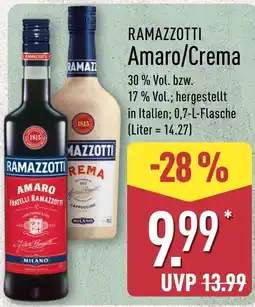 Aldi Nord RAMAZZOTTI Amaro/Crema Angebot