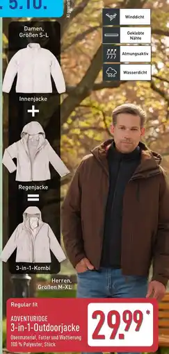 Aldi Nord ADVENTURIDGE 3-in-1-Outdoorjacke Angebot