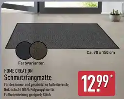 Aldi Nord HOME CREATION Schmutzfangmatte Angebot