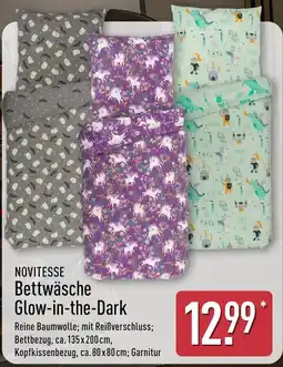 Aldi Nord NOVITESSE Bettwäsche Glow-in-the-Dark Angebot