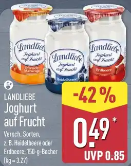 Aldi Nord Landliebe Joghurt auf Frucht Angebot