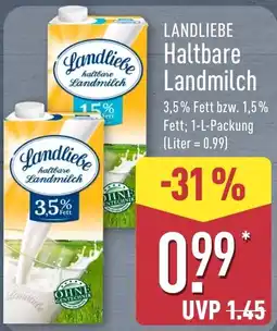 Aldi Nord Landliebe Haltbare Landmilch Angebot