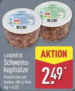 Aldi Nord LANDBECK Schweinskopfsülze Angebot