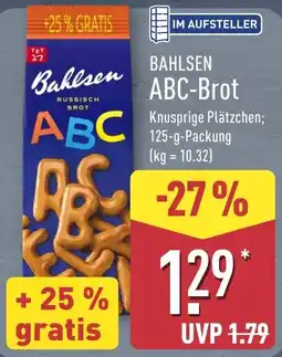 Aldi Nord BAHLSSEN ABC-Brot Angebot
