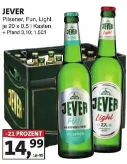 Lösch Depot JEVER Pilsener, Fun, Light Angebot
