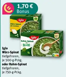 nahkauf iglo Würz-Spinat Angebot