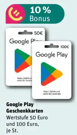 nahkauf Google Play Geschenkkarten Angebot