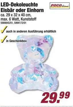 Poco LED-Dekoleuchte Eisbär oder Einhorn Angebot