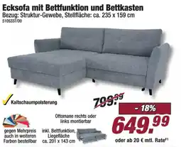 Poco Ecksofa mit Bettfunktion und Bettkasten Angebot