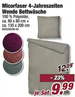 Poco Micorfaser 4-Jahreszeiten Wende Bettwäsche Angebot