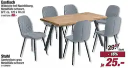 Poco Esstisch Wildeiche hell Nachbildung, Metallfüße schwarz Angebot