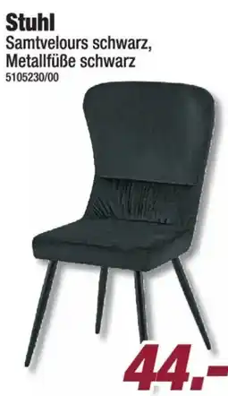 Poco Stuhl Samtvelours schwarz Angebot