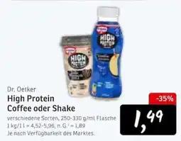 KONSUM Dr. Oetker High Protein Coffee oder Shake Angebot