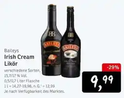 KONSUM Baileys Irish Cream Likör Angebot