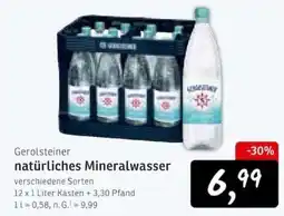 KONSUM Gerolsteiner natürliches Mineralwasser Angebot