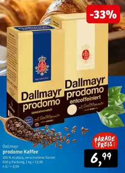KONSUM Dallmayr prodomo Kaffee Angebot