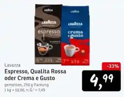 KONSUM Lavazza Espresso, Qualita Rossa oder Crema e Gusto Angebot