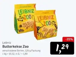 KONSUM Leibniz Butterkekse Zoo Angebot