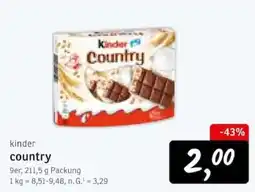 KONSUM kinder country Angebot