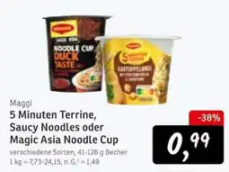 KONSUM Maggi 5 Minuten Terrine, Saucy Noodles oder Magic Asia Noodle Cup Angebot