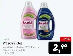 KONSUM burti Waschmittel Angebot