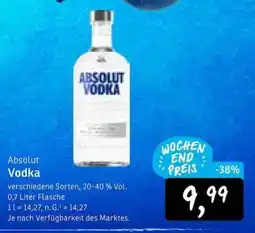 KONSUM Absolut Vodka Angebot