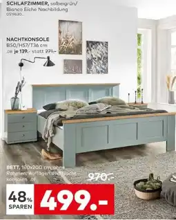 porta SCHLAFZIMMER, salbeigrün/Bianco Eiche Nachbildung Angebot