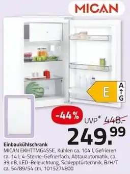 ROLLER Mican Einbaukühlschrank Angebot