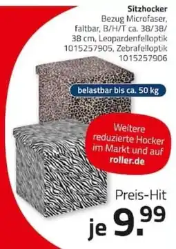 ROLLER Sitzhocker Bezug Microfaser Angebot