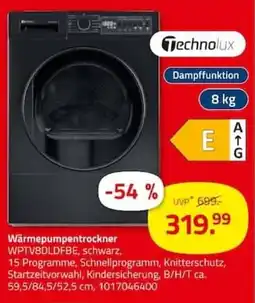 ROLLER Technolux Wärmepumpentrockner Angebot