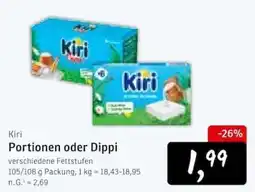 KONSUM Kiri Portionen oder Dippi Angebot