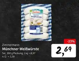 KONSUM Zimmermann Münchner Weißwürste Angebot