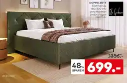 porta DOPPELBETT Stoffbezug, 180x200 cm, ohne Rahmen und Auflagen Ole Gunderson Angebot