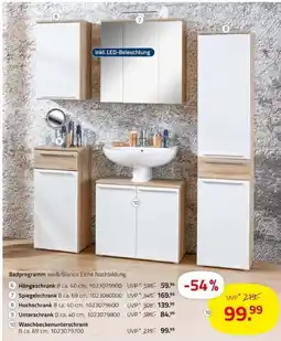 ROLLER Badprogramm weiß/Bianco Eiche Nachbildung Angebot