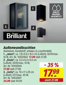 toom Baumarkt Brilliant Außenwandleuchten Angebot