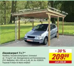 toom Baumarkt Einzelcarport 7x7* Angebot