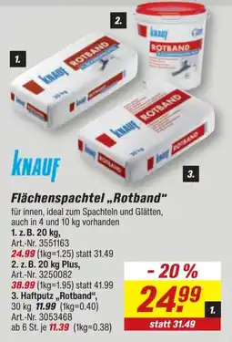 toom Baumarkt Flächenspachtel „Rotband“ Angebot