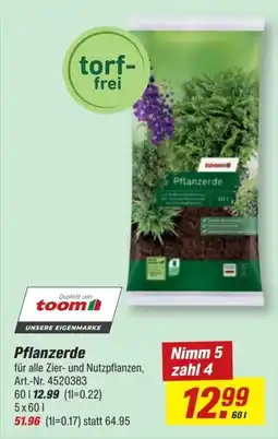 toom Baumarkt Pflanzerde Angebot