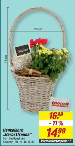 toom Baumarkt Henkelkorb "Herbstfreude" Angebot