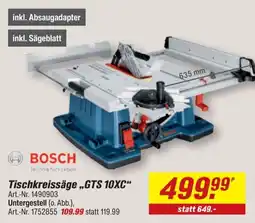 toom Baumarkt BOSCH Tischkreissäge „GTS 10XC“ Angebot