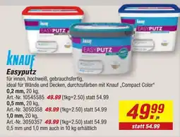 toom Baumarkt Knauf Easyputz Angebot