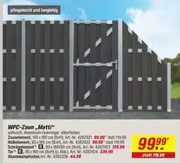 toom Baumarkt WPC-Zaun „Matti“ Angebot