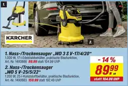 toom Baumarkt KA'ARCHER Nass-/Trockensauger WD 3 S V-17/4/20 Angebot