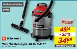 toom Baumarkt Einhell Nass-/Trockensauger „TC-VC 1540 S“ Angebot