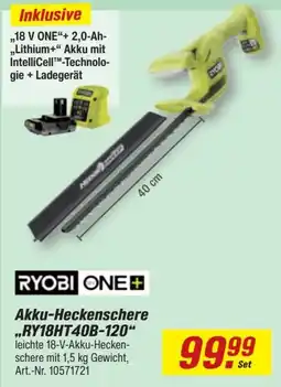 toom Baumarkt RYOBI ONE+ Akku-Heckenschere Angebot
