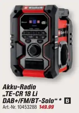 toom Baumarkt Einhell Akku-Radio Angebot