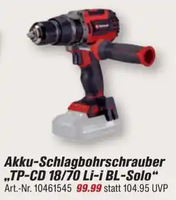 toom Baumarkt Akku-Schlagbohrschrauber TP-CD 18/70 Li-i BL-Solo Angebot