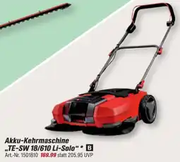 toom Baumarkt Einhell Akku-Kehrmaschine ,,TE-SW 18/610 Li-Solo" Angebot